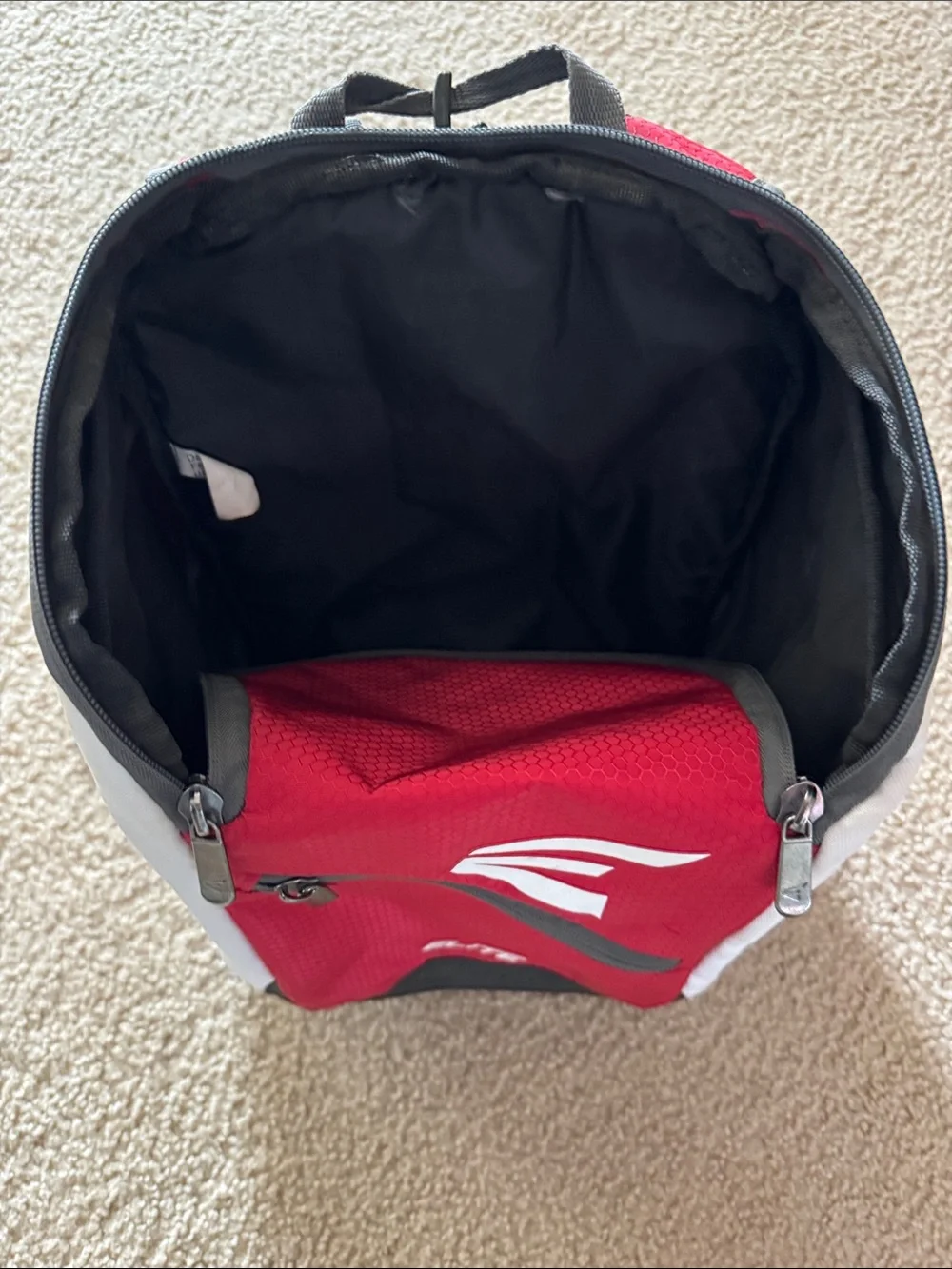 Easton Red and White Youth Baseball Bag